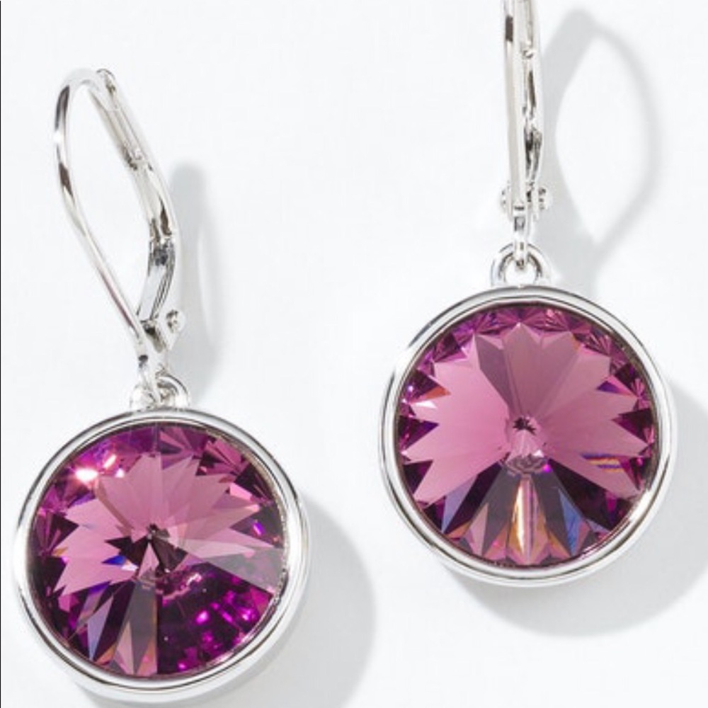 Lulu Earrings Touchstone Crystal by Swarovski in Iris rhodium plated NEW